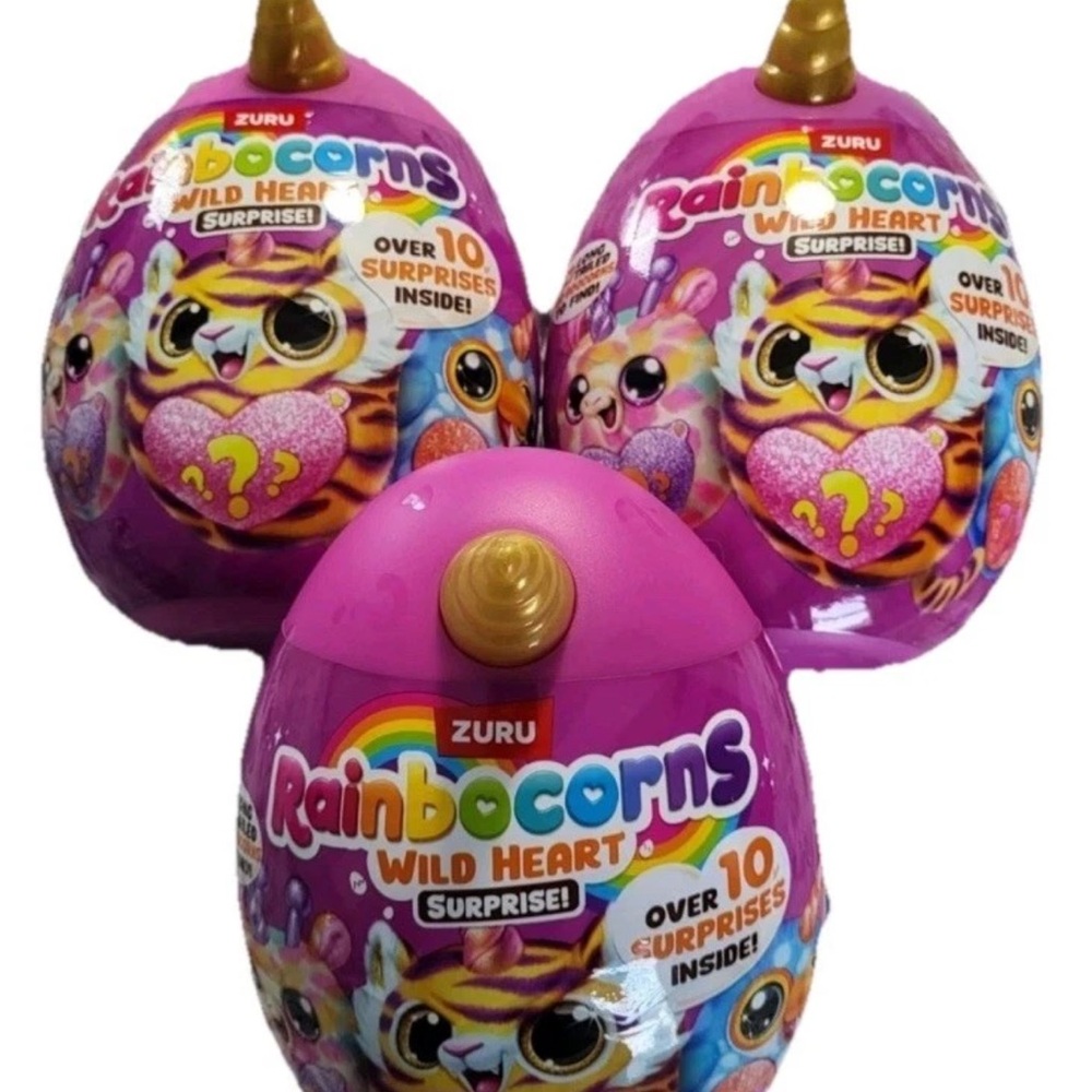 Lot of 3 Rainbocorns Wild Heart Surprise - Pink